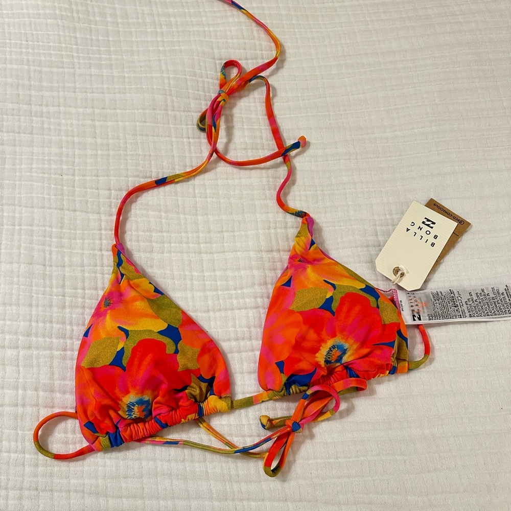 Billabong Floral Bikini - Red and Orange